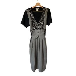 1990s 90s Retro Vintage Lady Dorby Milkmaid dress Vest Cottagecore18W